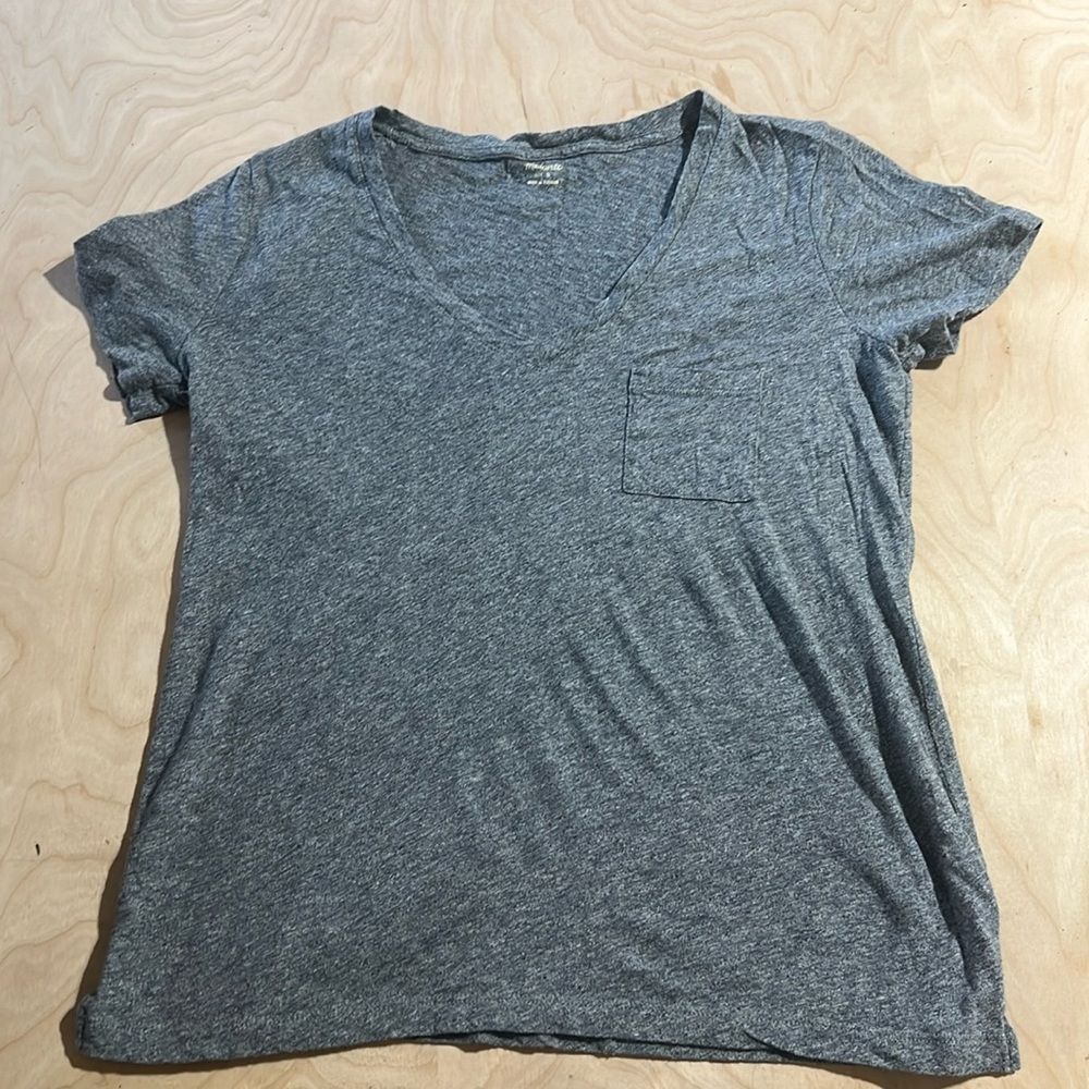 Madewell V-Neck Short Sleeve Pocket Tee Size Small